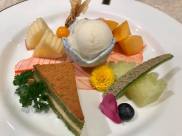 yuzu ice cream macha cake dessert